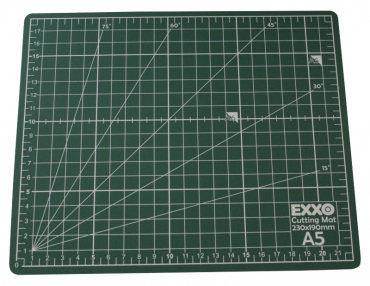 Image Schneidematte / Schneideunterlage / Bastelunterlage, A5, selbstheilend, aus 5 Schichten, mit Raster auf Vorder- und Rückseite, beidseitig benutzbar, Farbe: grün, 1 Stück