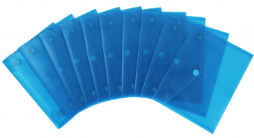Image Dokumententasche A5 transparent blau mit Magneteinsatz – 10 Stück