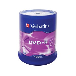 Image 100 Verbatim DVD+R 4,7 GB