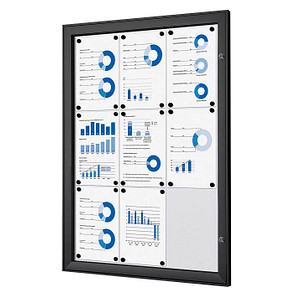 Image Showdown® Displays Schaukasten schwarz 9x DIN A4
