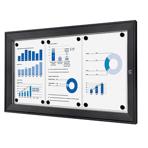 Image Showdown® Displays Schaukasten grau 3x DIN A4