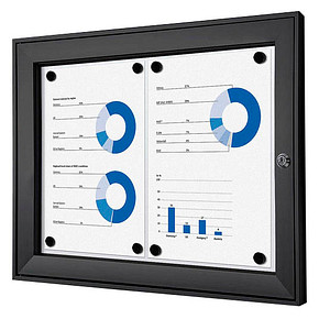 Image Showdown® Displays Schaukasten schwarz 2x DIN A4