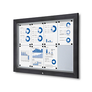 Image Showdown® Displays Schaukasten Premium grau 8x DIN A4