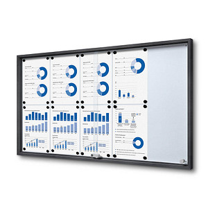 Image Showdown® Displays Schaukasten SLIM grau 10x DIN A4
