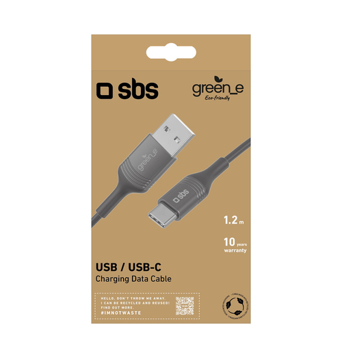Image SBS GreenLine USB zu USB-C Kabel 1,2m schwarz (GRECABLEUSBTCK)