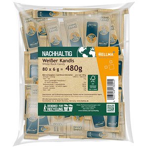 Image HELLMA Weißer Kandis Zuckersticks 80 St. à 6,0 g