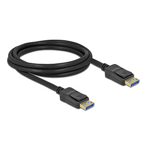 Image DeLOCK DisplayPort 2.0 Kabel 10K 60 Hz 2,0 m schwarz