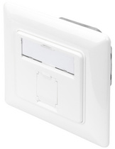 Image DIGITUS Unterputzdose Kat. 6A, Klasse EA, 1x RJ45, reinweiß