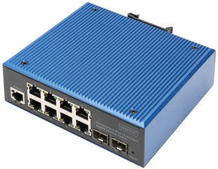 Image DIGITUS Industrial Gigabit Ethernet Switch, L2 managed, 8+2P