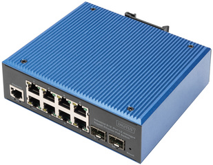 Image DIGITUS Industrial Gigabit Ethernet PoE Switch, managed, 8+2