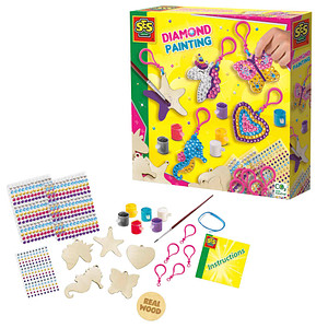 Image SES Creative® Bastelset Diamond Painting Schlüsselanhänger mehrfarbig