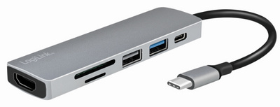 Image LOGILINK USB-C HUB, HDMI, PD, Kartenleser, USB 3.2 GEN 1x1