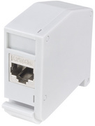 Image LogiLink Hutschienen-Adapter mit 1 Keystone Modul, hellgrau