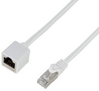 Image LogiLink Patchkabelverlängerung Premium, Kat.6A, 2,0 m, weiß