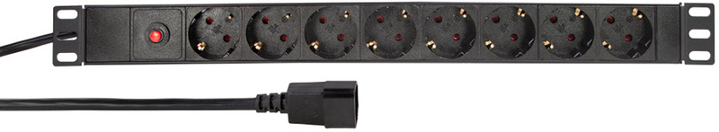 Image LogiLink 19" Steckdosenleiste, 8-fach, mit Kaltgerätestecker
