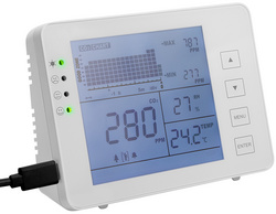 Image LogiLink CO2-Messgerät mit Ampel, weiß