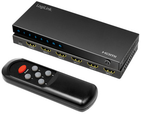 Image LogiLink 4K/60 Hz HDMI-Switch, 5-fach, schwarz
