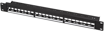 Image LogiLink 19" Keystone Patch Panel, 24 Port, schwarz