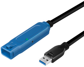 Image LogiLink USB 3.2 Aktives Verlängerungskabel, 20,0 m