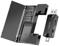 Image LogiLink USB 3.2 Gen1 Card Reader, mit Kartenaufbewahrung