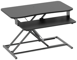 Image LogiLink Sitz-Steh Workstation mit Tastaturablage, schwarz