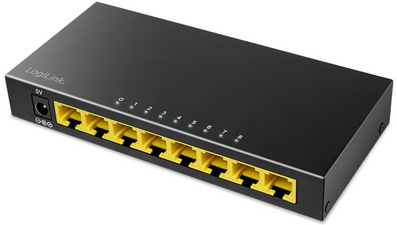 Image LogiLink Desktop Gigabit Ethernet Switch, 8-Port, schwarz