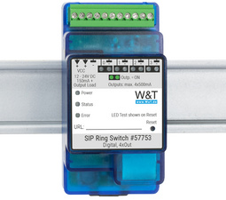 Image W&T SIP Ring Switch 4xOut, 10/100 BaseT, blau