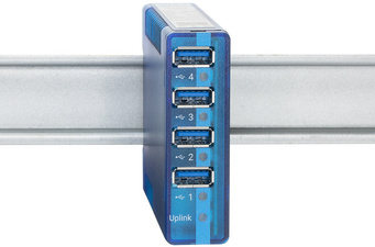 Image W&T USB 3.0 Hub Industry, 4 Port