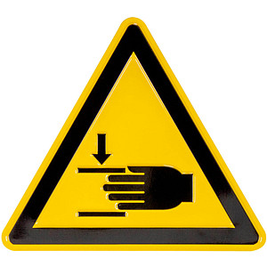 Image SafetyMarking® Warnaufkleber Warnung vor Handverletzungen dreieckig 10,0 x 10,0 cm