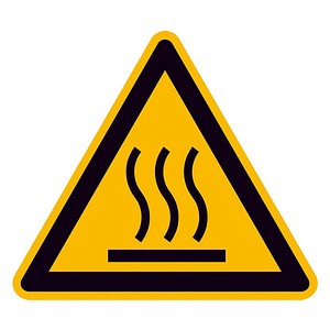 Image SafetyMarking® Warnaufkleber Warnung vor heißer Oberfläche dreieckig 10,0 x 10,0 cm