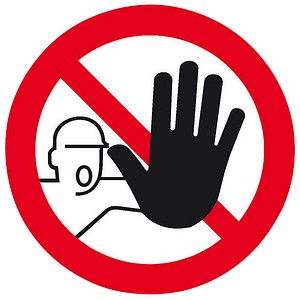 Image SafetyMarking® Verbotsaufkleber Zutritt für Unbefugte verboten rund 10,0 cm
