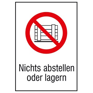 Image SafetyMarking® Verbotsaufkleber Nichts abstellen oder lagern rechteckig 13,1 x 18,5 cm