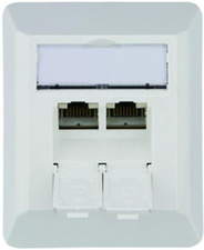 Image Telegärtner Anschlussdose AMJ45 Kat.6A (tief), 2 x RJ45