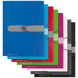 Image HERLITZ Gummizugmappe A4 PP opak beere 3 Einschlagklappen