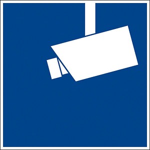 Image SafetyMarking® Hinweisaufkleber Hinweis Videoüberwachung quadratisch 10,0 x 10,0 cm