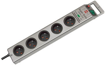 Image brennenstuhl Steckdosenleiste "Super-Solid", 5-fach, silber
