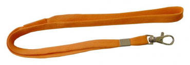 Image Umhängeband / Lanyards Schlüsselanhänger, aus weichem Polyester, mit drehbaren Karabinerhaken, Sicherheitsbruchstelle, Farbe: orange - 10 Bänder