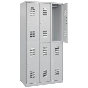 Image CP Spind Basic Plus lichtgrau 088355-30-S10002, 6 Schließfächer 90,0 x 50,0 x 185,0 cm