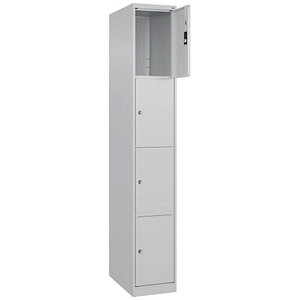 Image CP Schließfachschrank Classic Plus lichtgrau 080000-104-S10008, 4 Schließfächer 30,0 x 50,0 x 185,0 cm