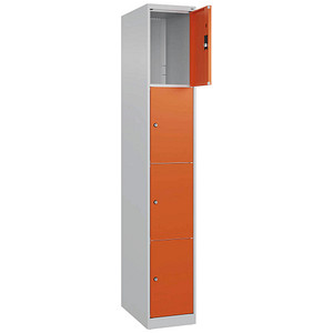 Image CP Schließfachschrank Classic Plus reinorange 080000-104-S10000, 4 Schließfächer 30,0 x 50,0 x 185,0 cm