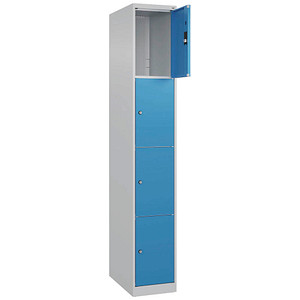 Image CP Schließfachschrank Classic Plus lichtblau, lichtgrau 080000-104-S10004, 4 Schließfächer 30,0 x 50,0 x 185,0 cm