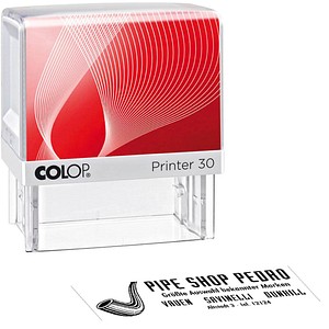 Image COLOP Textstempel, individualisierbar Printer 30 selbstfärbend schwarz mit Logo