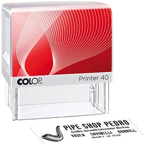 Image COLOP Textstempel, individualisierbar Printer 40 selbstfärbend schwarz mit Logo