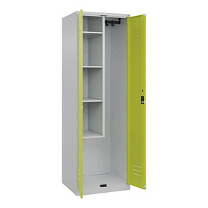 Image CP Putzmittelschrank Classic Plus 080100-00-S10022 lichtgrau, clowngrün 60,0 x 50,0 x 185,0 cm, aufgebaut