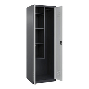 Image CP Putzmittelschrank Classic Plus 080100-00-S10024 lichtgrau, anthrazitgrau 60,0 x 50,0 x 185,0 cm, aufgebaut