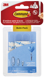 Image 3M Command Nachfüllpackung Strips, transparent, sortiert
