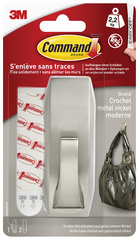 Image 3M Command Metall-Haken "Modern", Größe: M, silber