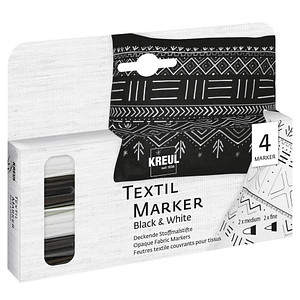 Image KREUL Textilmarker OPAK, Black & White 4er-Set