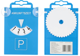 Image uniTEC Multifunktions-Parkscheibe mit Sauger, blau