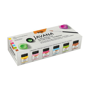 Image KREUL Textilfarbe JAVANA, Trendfarben-Set, 6 x 20 ml